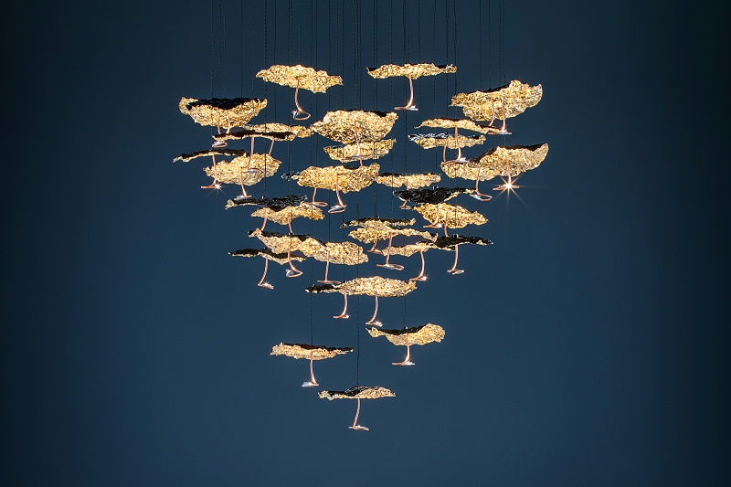 Gold Moon Chandelier