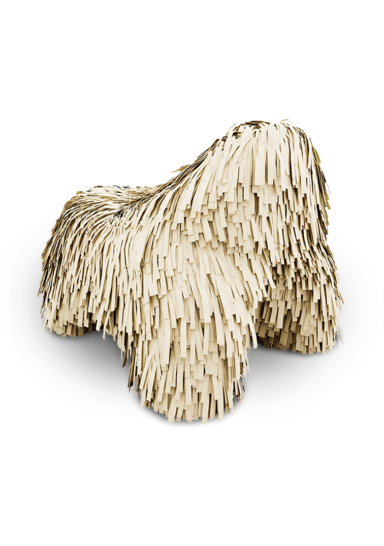 Puppy Pouffe Ivory