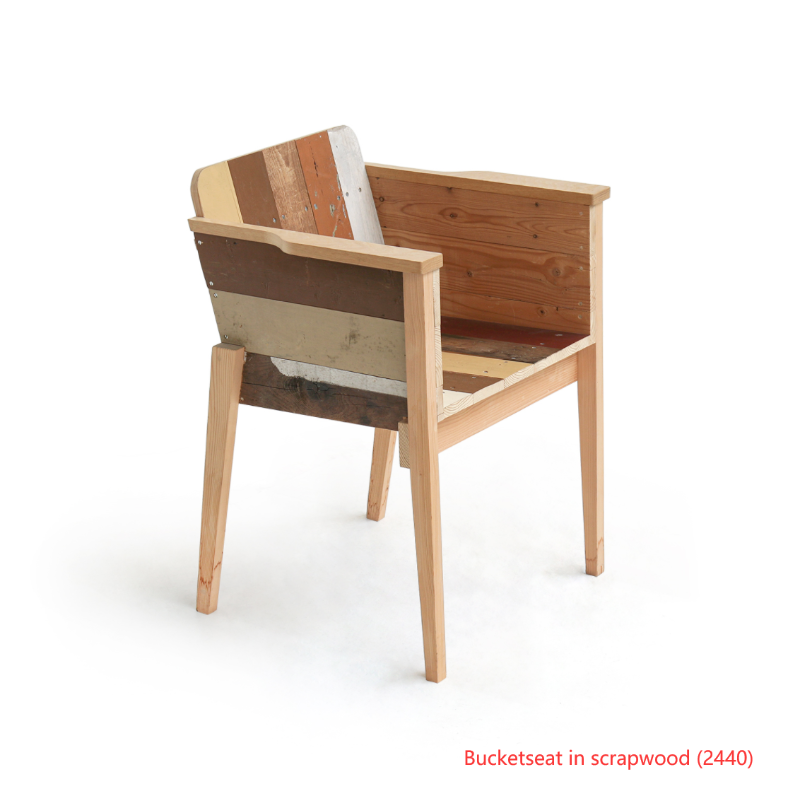 Bucketseat in scrapwood